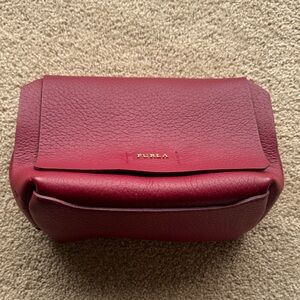 Furla Burgundy Leather Clutch